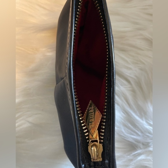 Mz Wallace Black Cosmetic Travel Mini Bag Gold Tone Hardware - Picture 4 of 4